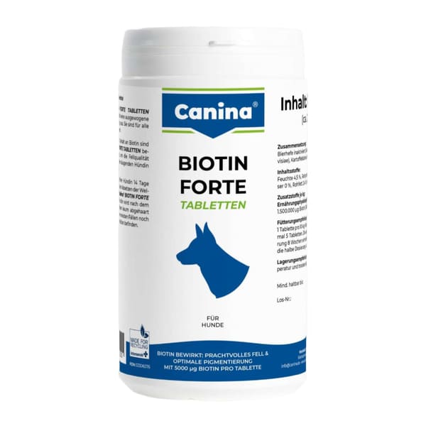 Canina Biotin Forte Tabs biotīna tabletes ādai un apmatojumam suņiem 700 g N210